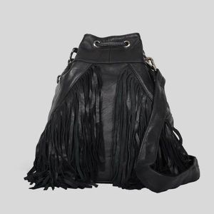 Pelechecoco Diego Bag Leather Purse with Fringe